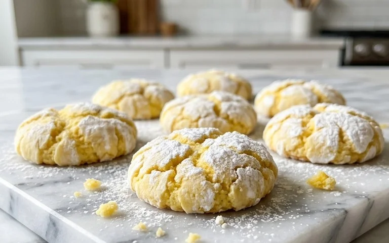Zesty Lemon Crinkle Cookies-Bright & Cracked Treats