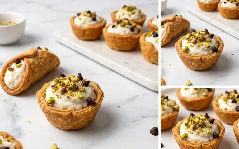 Easy Mini Cannoli Cups No-Fry Dessert